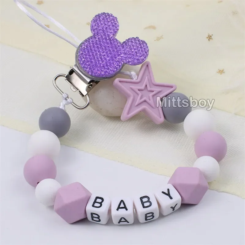 Custom Handmade Silicone Rainbow Pacifier Clip Gift