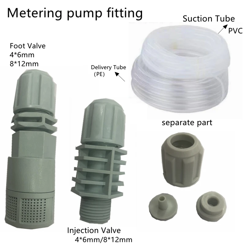 Metering Pump Original Accessories, Bottom Valve Injection Valve Filter Inlet and Outlet Pipe