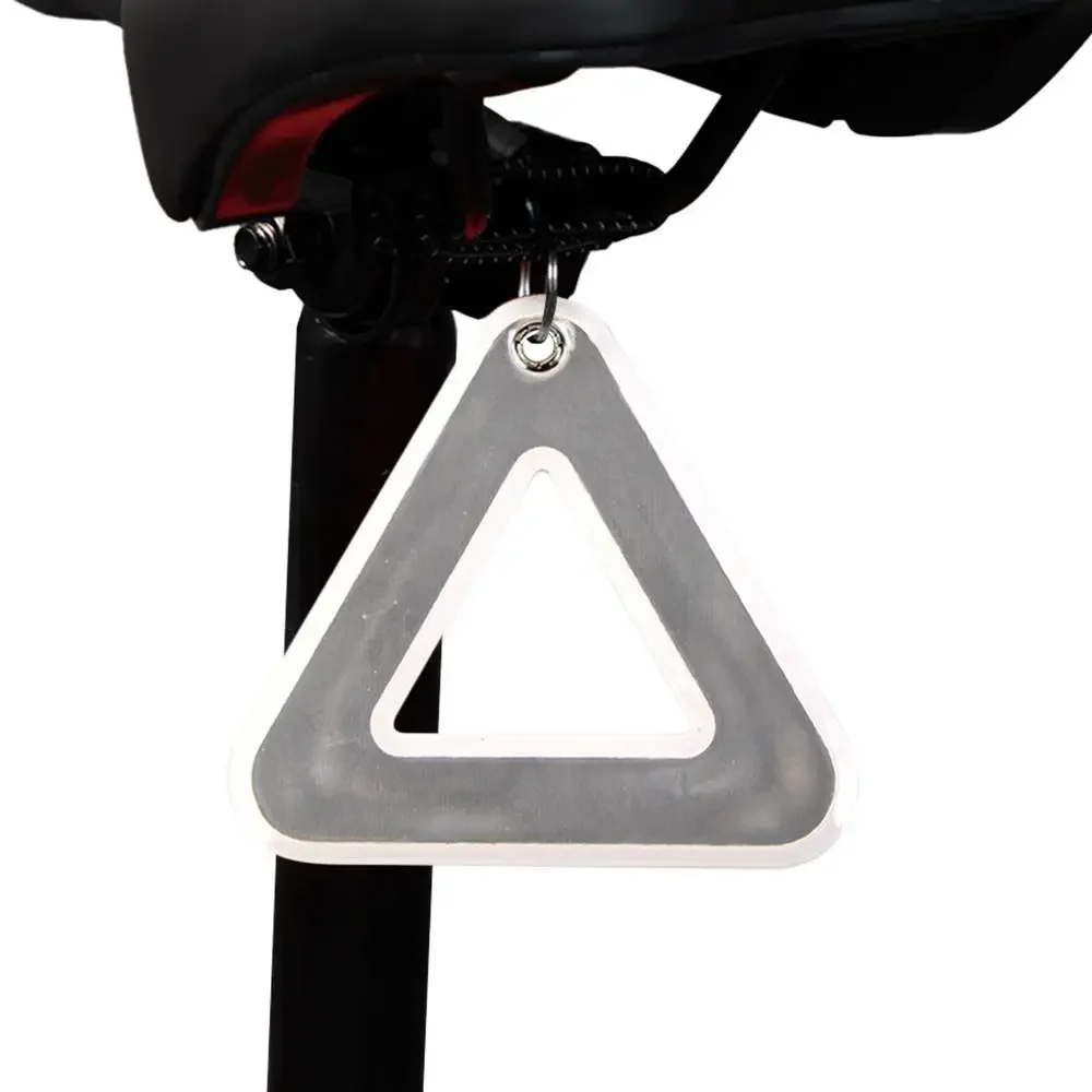 1 Stück Reflektierende Dreieckige Schilder Sicherheitswarnung für Fahrrad Hängeschild mit Elastischem Kabel Nachts Sichtbare Fahrsicherheit – Detail 10