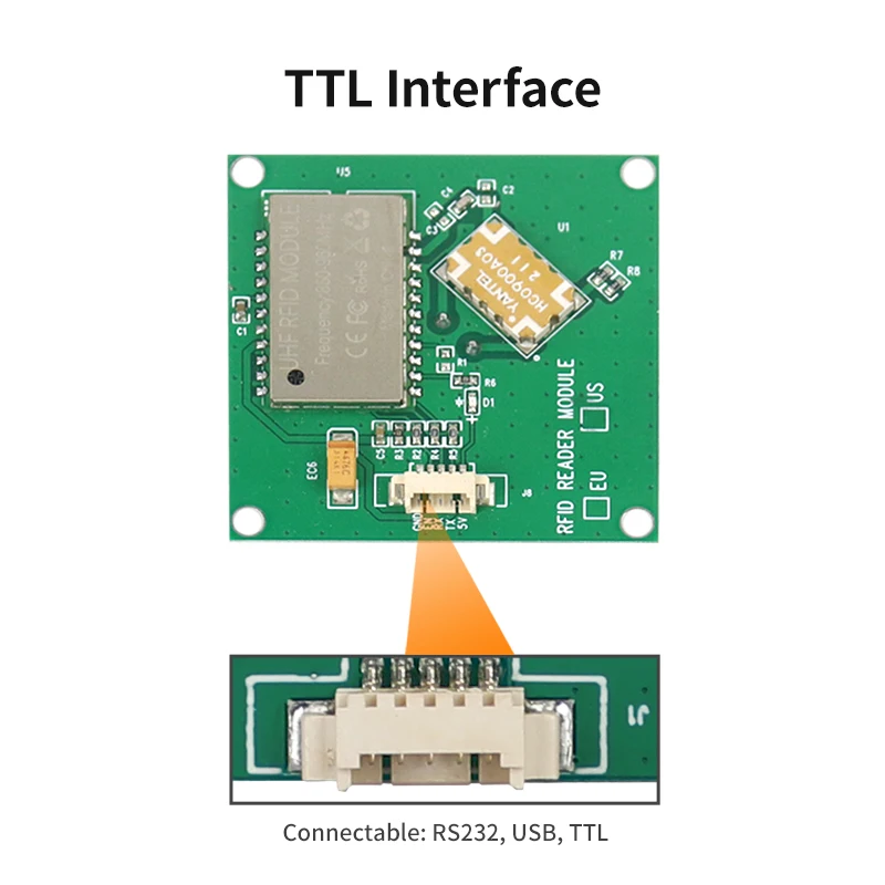 UHF-RFID-Modul, PCB-Temperatur, passiver RFID-Tag-Leser, integriert, kompatibel mit Arduino Raspberry Pi ESP32 RFID-UHF-Modul