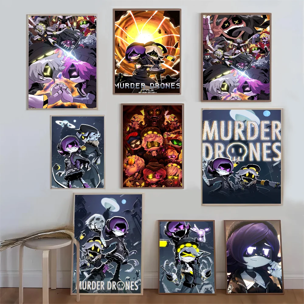 Classic Anime M-Murder D-Drones Classic Vintage Posters Vintage Room Home Bar Cafe Decor Nordic Home Decor