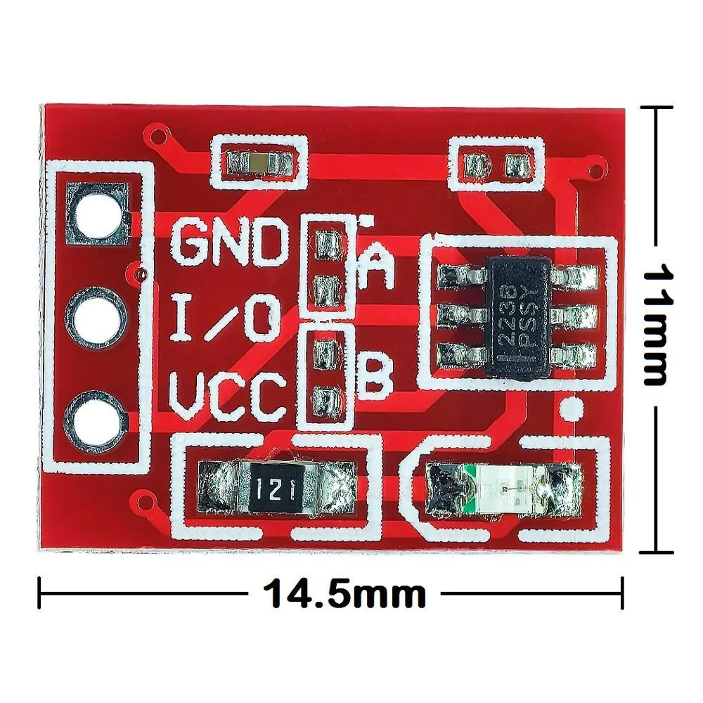 TTP223 Touch Key Capacitive Switch Button Module Capacitor Type Self-Locking/No-Locking Single Channel Reconstruction for Arduin