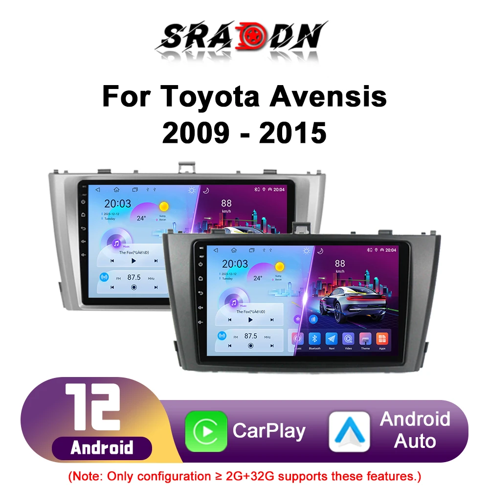 Dla Toyota Avensis T27 2009 2010 2011 2012 2013 2014 2015 Radio samochodowe z Androidem samochodowy odtwarzacz multimedialny nawigacja GPS Carplay