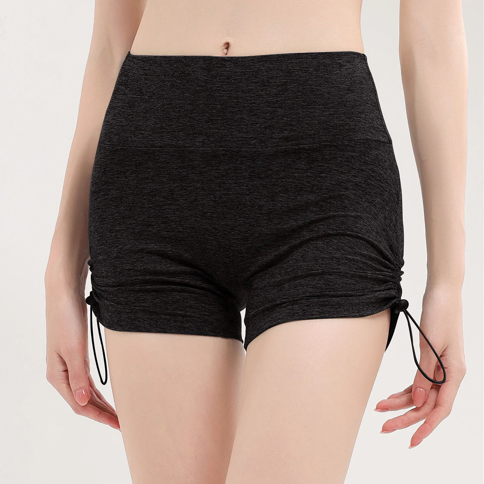 Sports Yoga Shorts Women Peach Hip Tight High Waist Lift Hip American Fitness Three-quarter Shorts Outer Wear Hot Pants Thin