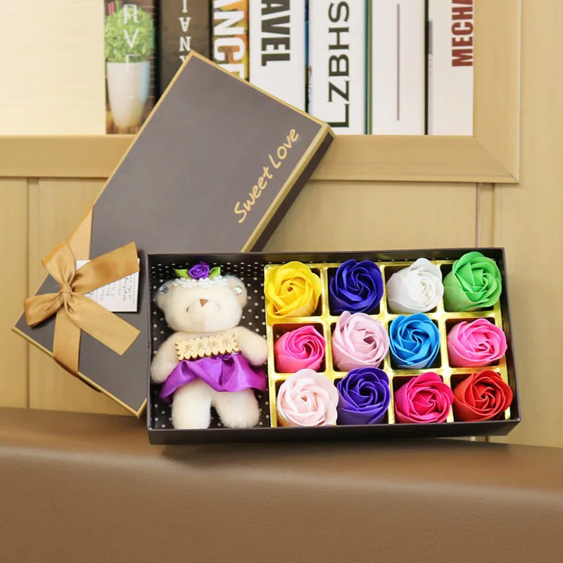 Badeseife mit Blumenduft, Rosenblütenblätter, ätherisches Pflanzenöl, Rosenseifen-Set, beste Geschenke für ihre Frauen, Mädchen, Mutter, Liebhaber, Geburtstag – Detail 12