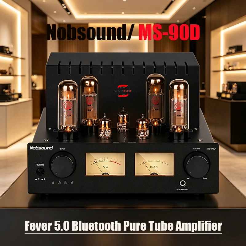 BREEZE 2027 Newly Upgraded Nobsound/ MS-90D Bluetooth Tube hifi Fever Class Pure Gallbladder Push-Pull Amplifier