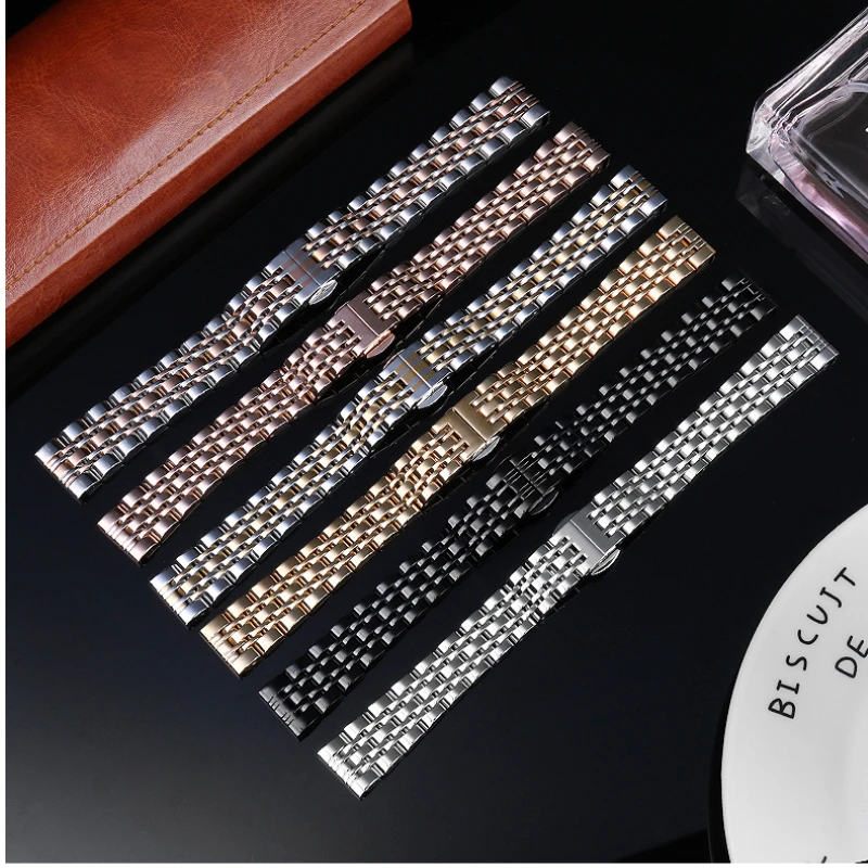 Ladies Stainless Steel Watch Strap Folding buckle 10mm 12mm 14mm 16mm 18mm Small Size Width Watchband for Armani fossil Casio