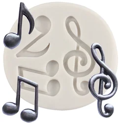 Music Notes Silicone Mold Chocolate Making Mould DIY Party Cupcake Topper Fondant Cake Decorating Tools Candy Clay Resin Moulds