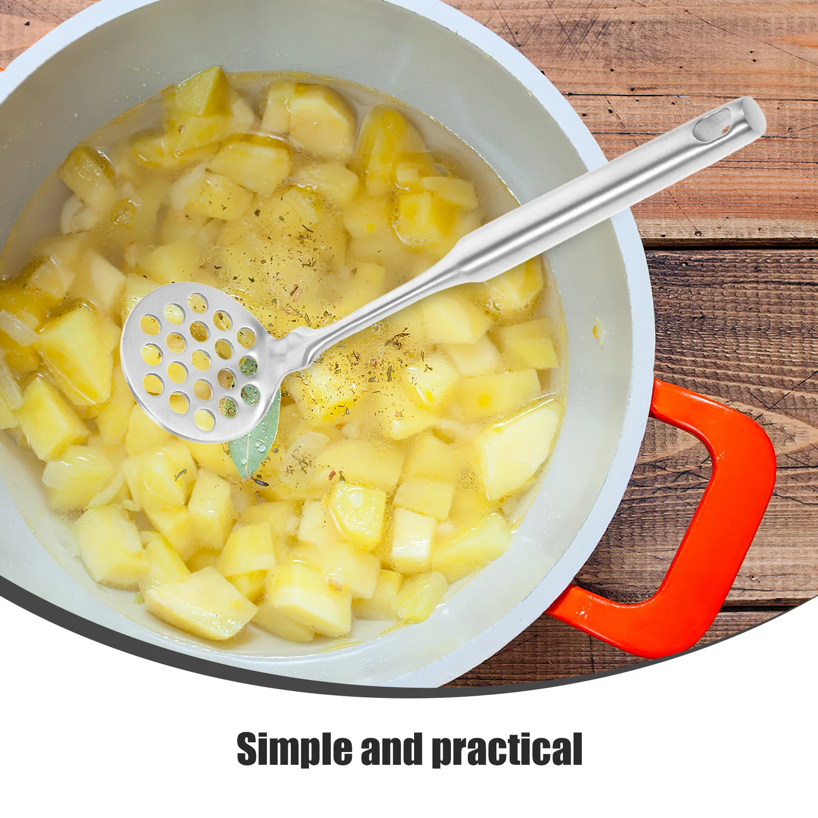 

1PC Potato Masher Stainless Steel Mini Hand Smasher Veggie Tools Easy Clean Portable Kitchen Utensil Baby Food Maker