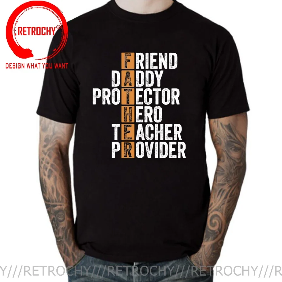 Vintage Father Definition T Shirt Men Fashion Trendy Casual Clothing Stylish Tops Tee Shirt Leisure Tshirt Men's T-Shirt