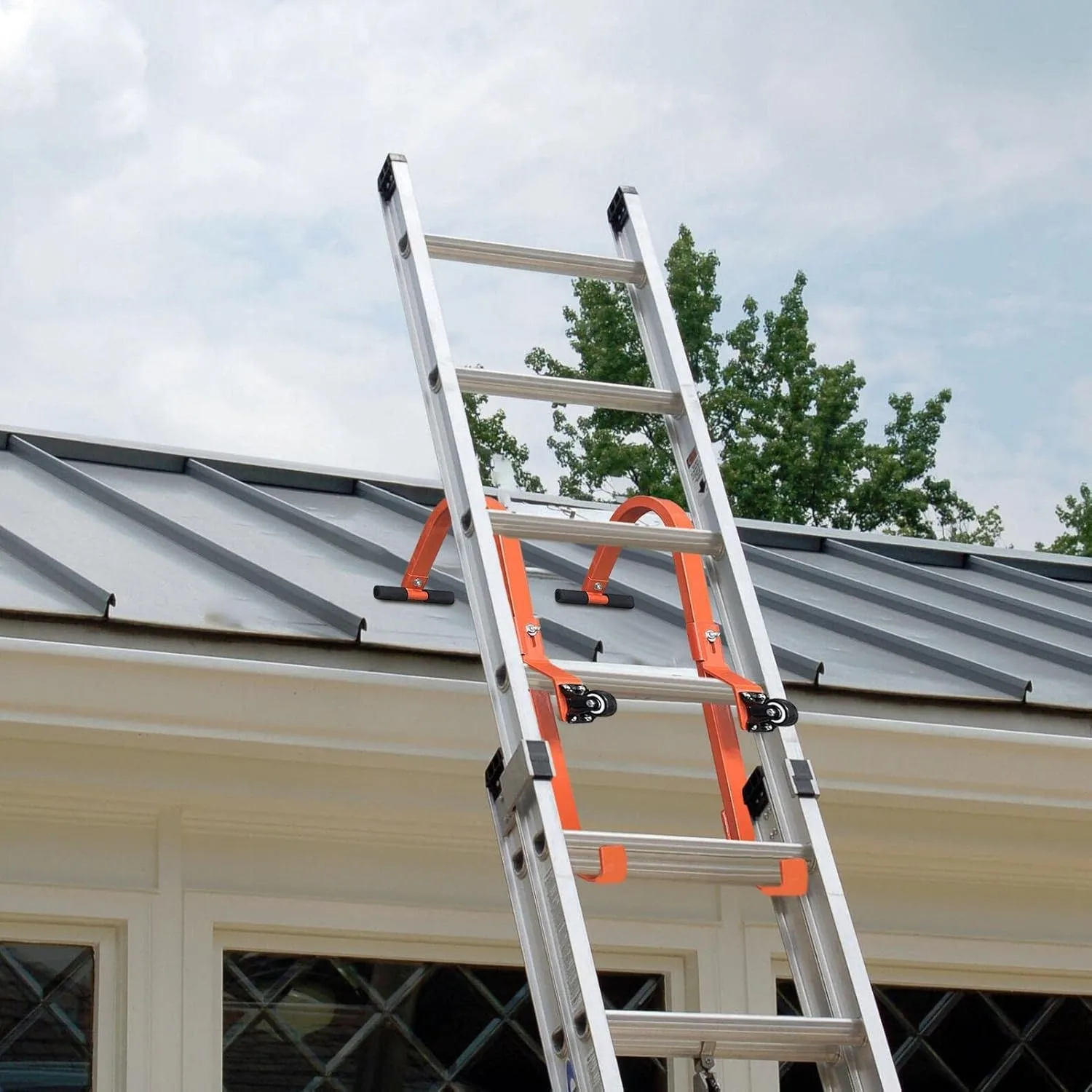 2Pcs Roofing Ladder Hook Lightweight Roof Ridge Extension Non Slip Ladder Spare Parts for Outdoor Projects Repair Gutter Working