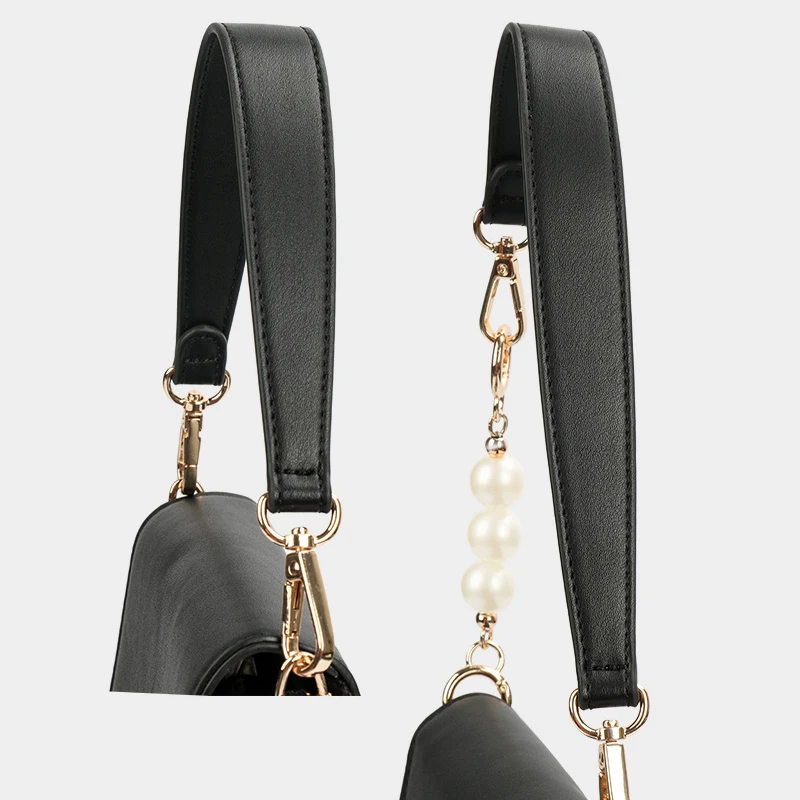 กระเป๋าสะพายไหล่ผู้หญิงสายคล้องไหล่หนัง PU สายคล้องมือแฟชั่นลูกปัดอุปกรณ์เสริมใต้วงแขนมือถือสายสั้น