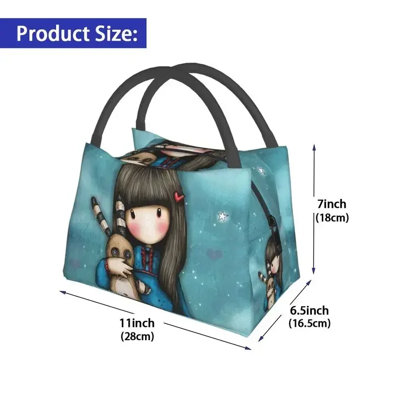 Gorjuss Girls Lunch Bag Men Women Cooler Warm Insulated Lunch Box for Picnic Camping Work Travel