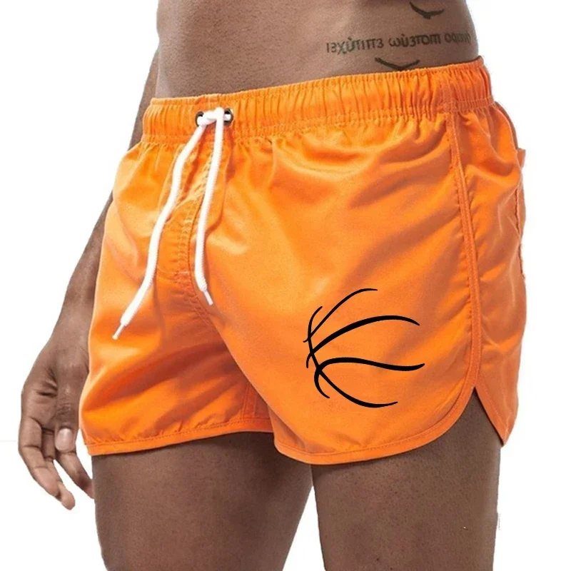 

Summer 2026 Quick Dry Breathable Beach Men Shorts Men's Swim Trunks Elastic Waist Drawstring Board Shorts For Vacation Surfing