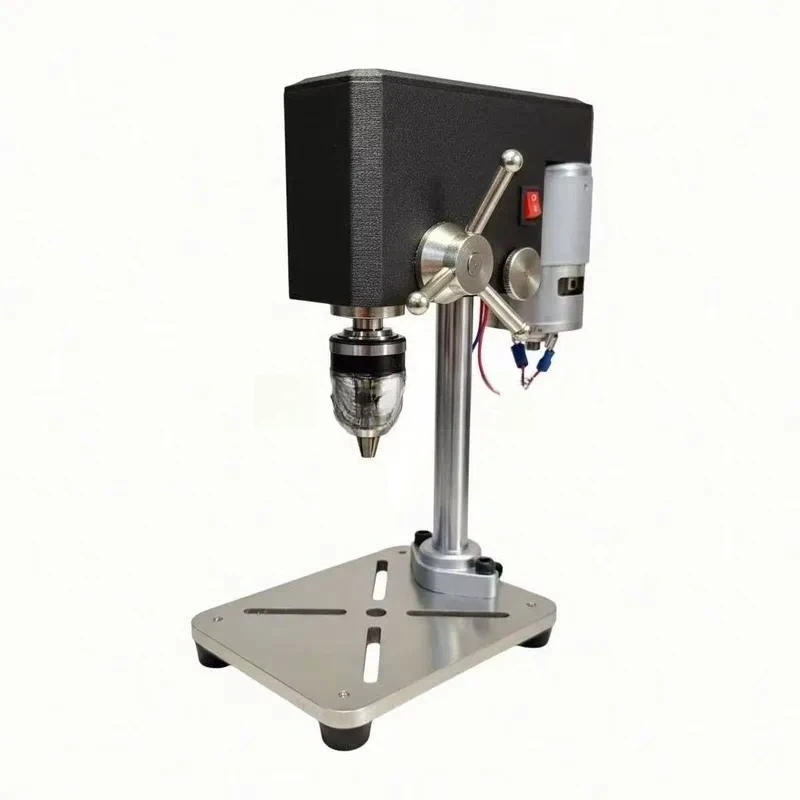 Miniature precision bench drilling machine with high-precision grinding function for punching small holes, with motor and