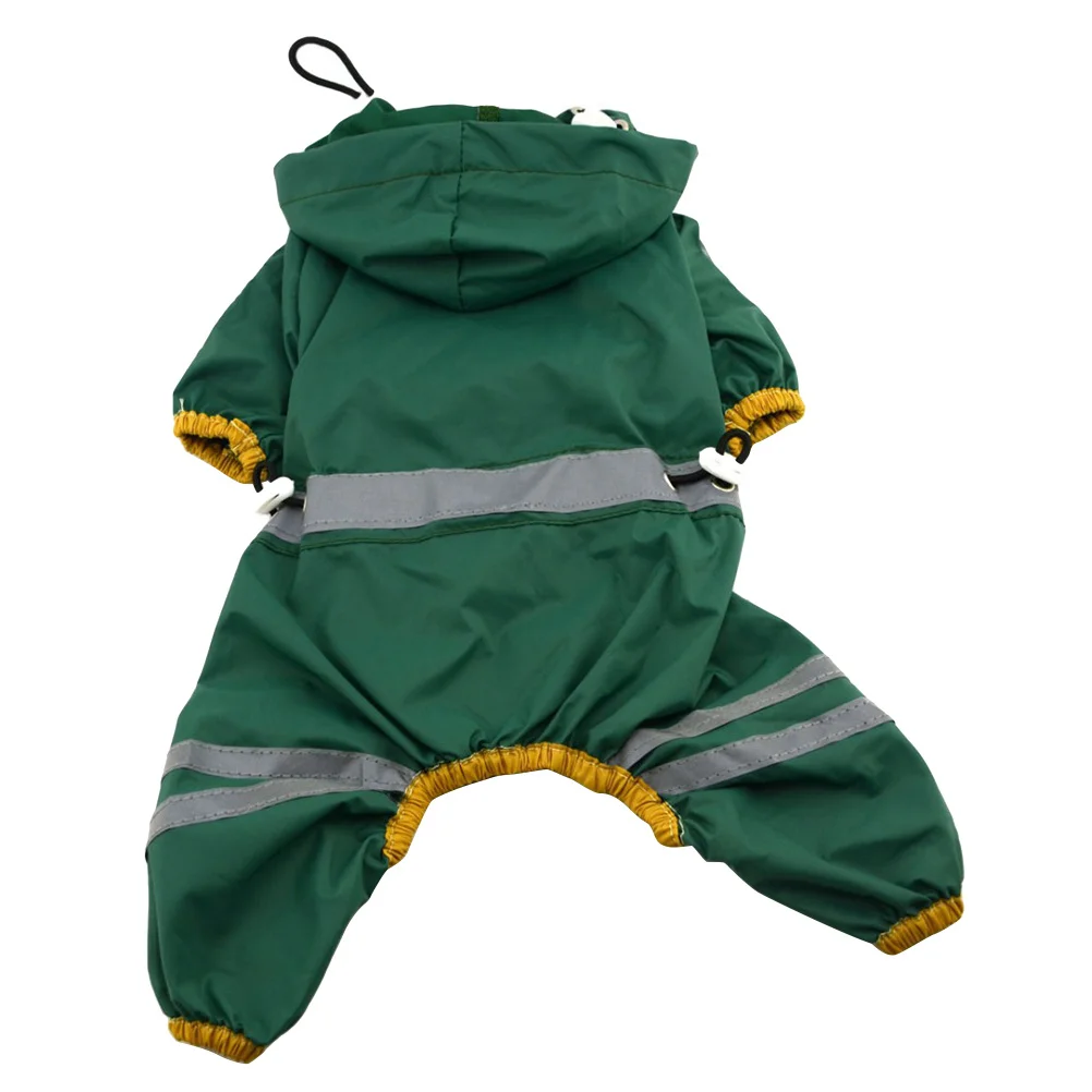 

Pvc Dog Raincoat Waterproof Lightweight For Small Medium Puppies Pet Rain Jacket With Tail Opening Elastic Cuffs Dark
