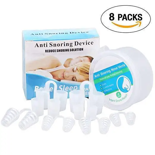 Silicone Anti Snoring Nose Clip Snore Stopper Nasal Dilators Apnea Aid Sleeping Breathing Apparatus Device Household Health Care