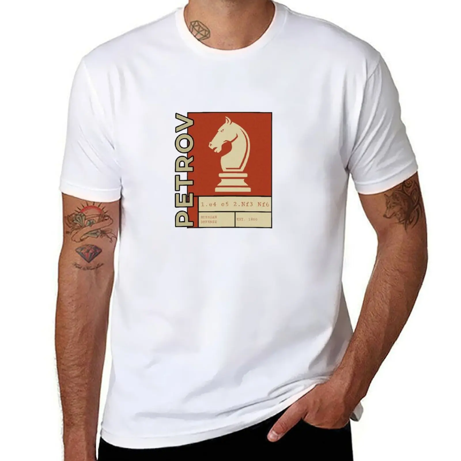 

Chess Petrov (Russian Defense) T-Shirt essential t shirt t shirts for man cotton soft T-Shirt