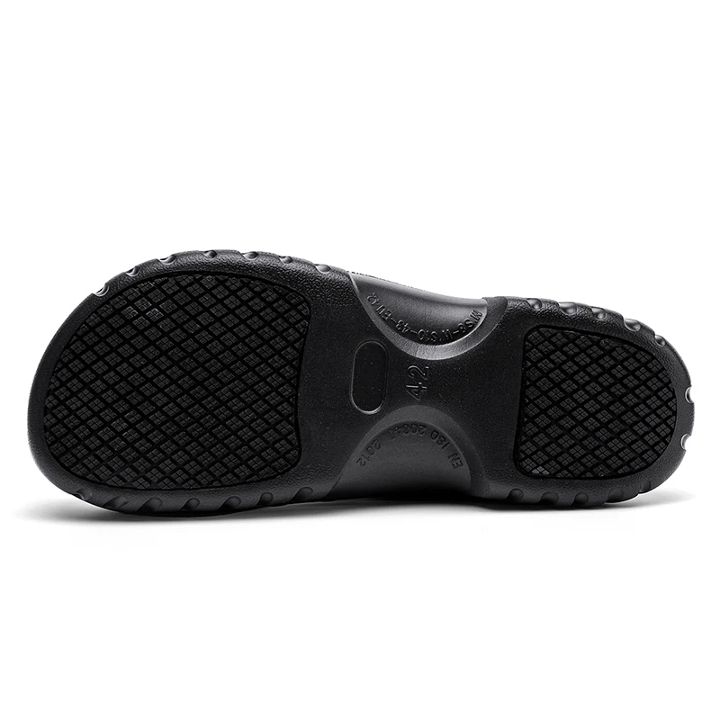 Chef Clogs with Protective Toe Cap Non Slip Waterproof Work Shoes Impact Resistant Kitchen Shoes for Restaurant Nursing Cleaning
