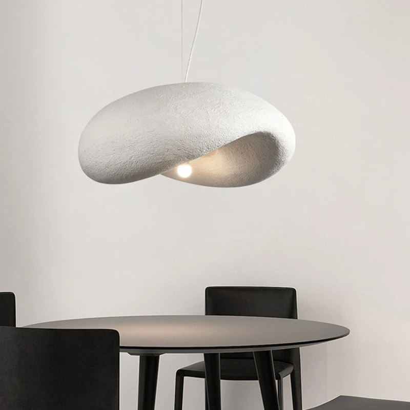 Nordic Minimalist Wabi Sabi Cream Style Led Chandelier Living Dining Room Bedroom Home Decor Pendant Lights Hanging Lamp Fixture
