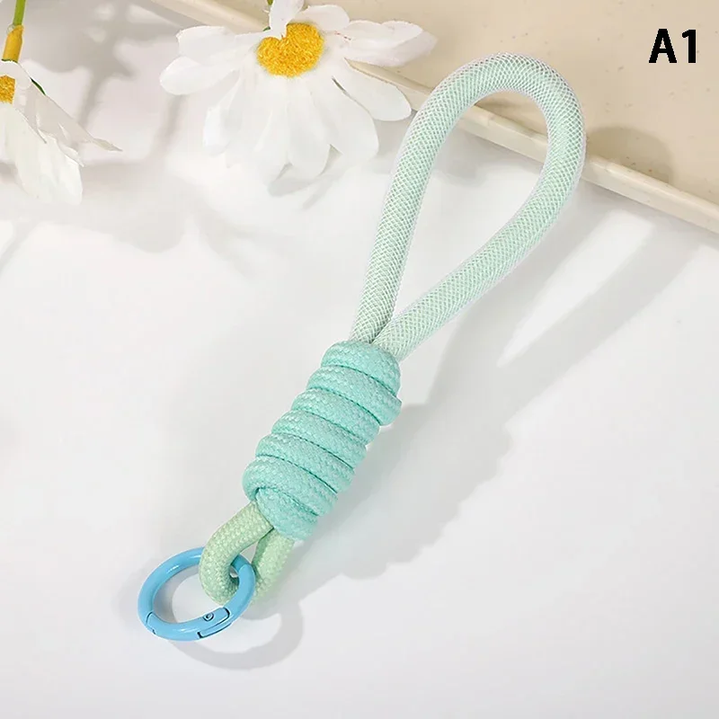 Mesh Lanyard Fluorescent Braid Rope Phone Case Hanging Cord Keychain Bag Pendant Adjustable Strap for Phones, Keys & Backpacks