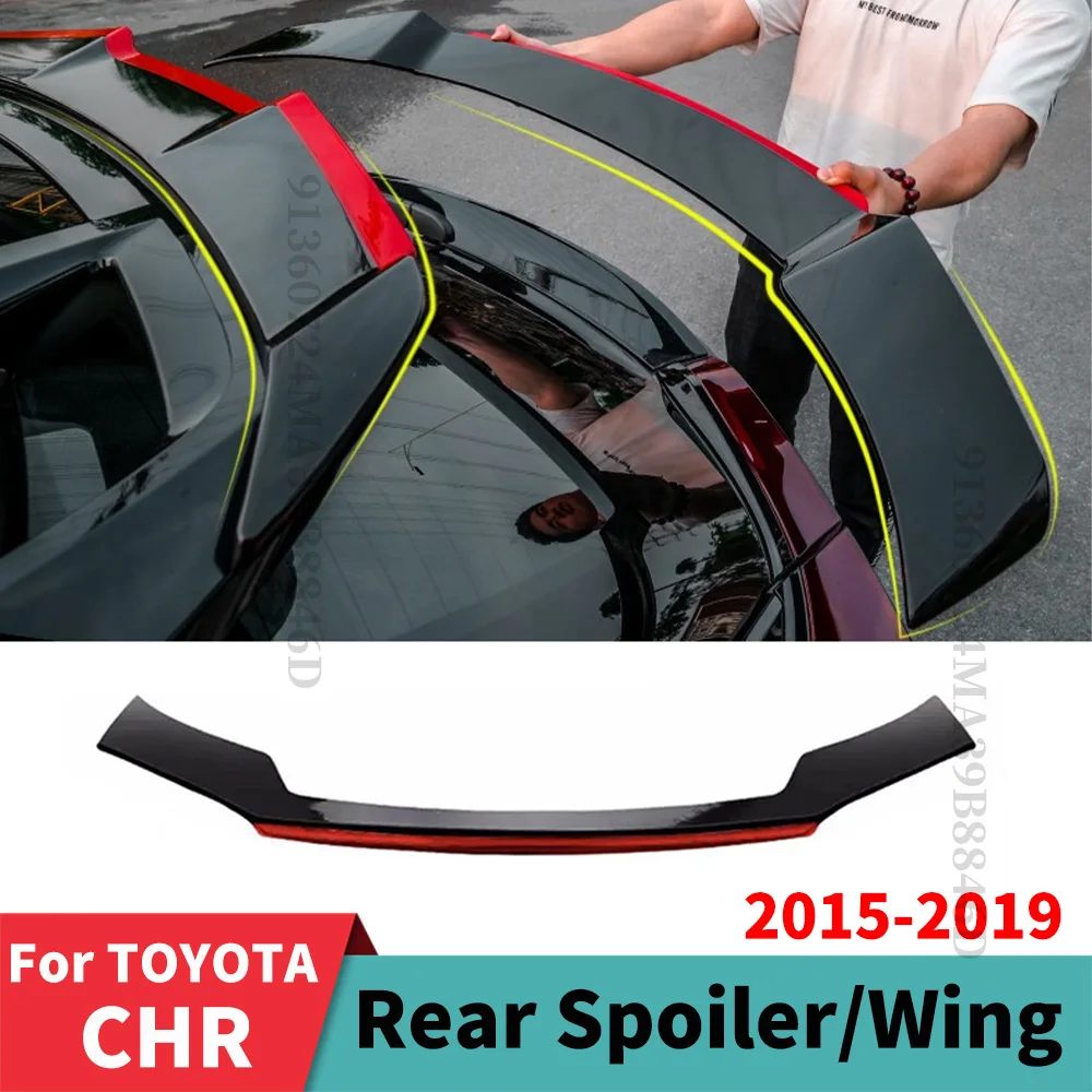 

Racing Sport Rear Spoiler Wing Body Kit Boot Lip Styling For TOYOTA C-HR CHR 2015-2019 Exterior Part Facelift Tuning Splitter