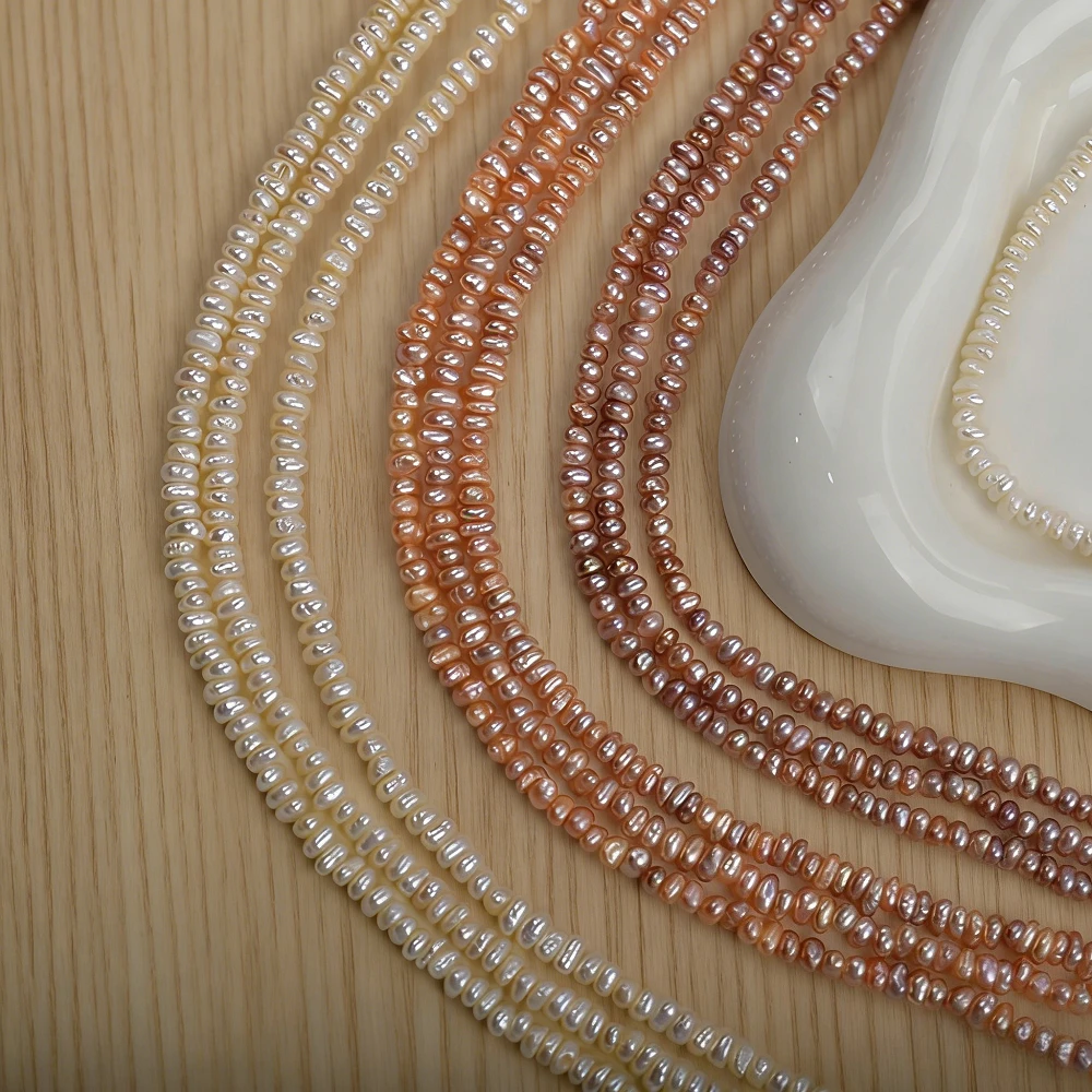 

4-5mm Natural Freshwater Pearls Flat Pearl Loose Beads Charms for DIY Women Men Necklace Bracelets Jewelry Making Accessories