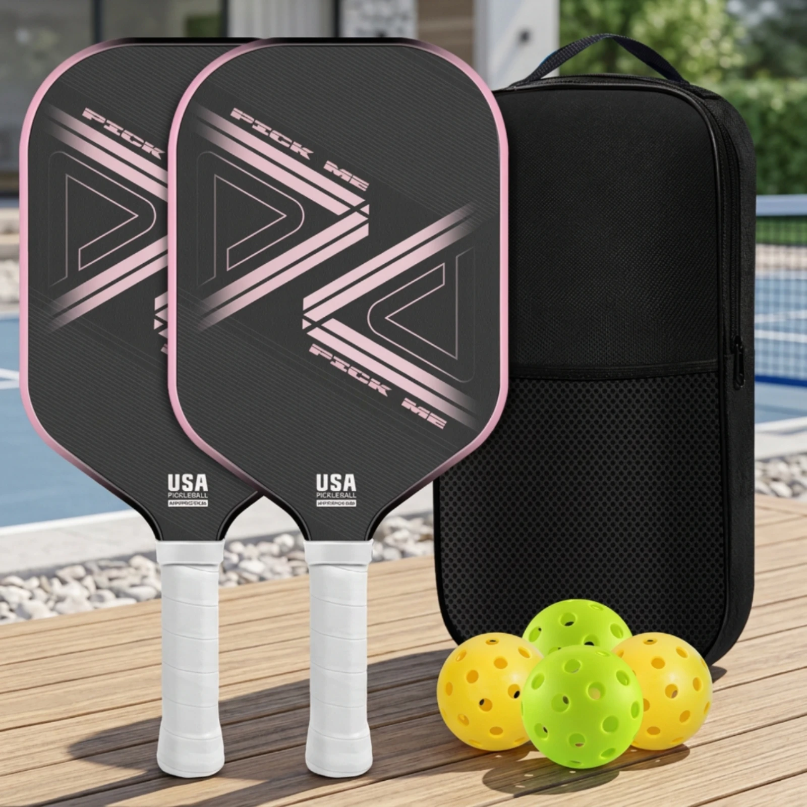 kit-de-demarrage-pour-pickleball-kit-portable-avec-etui-articles-de-sport-legers-et-durables-pour-debutants