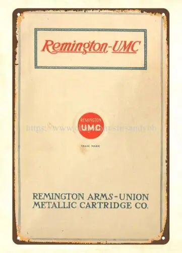 1912 Remington - UMC Catalog metal tin sign auto shop garage shop wall art sign