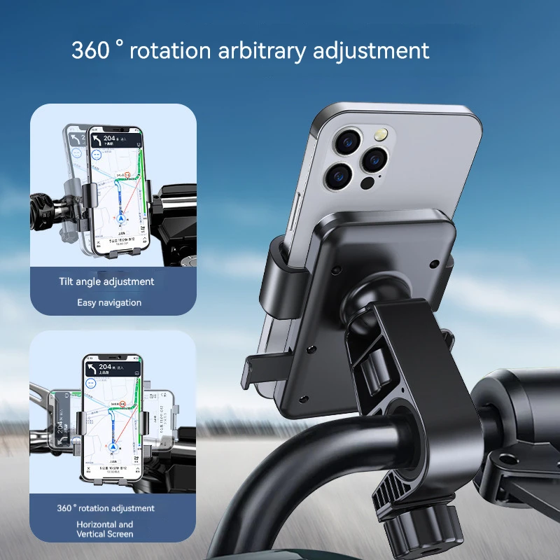 Bike Phone Holder Motorcycle Bicycle Phone Mount Motorcycle Handlebar Cell Phone Clamp Scooter Phone Clip for iPhone Andriod