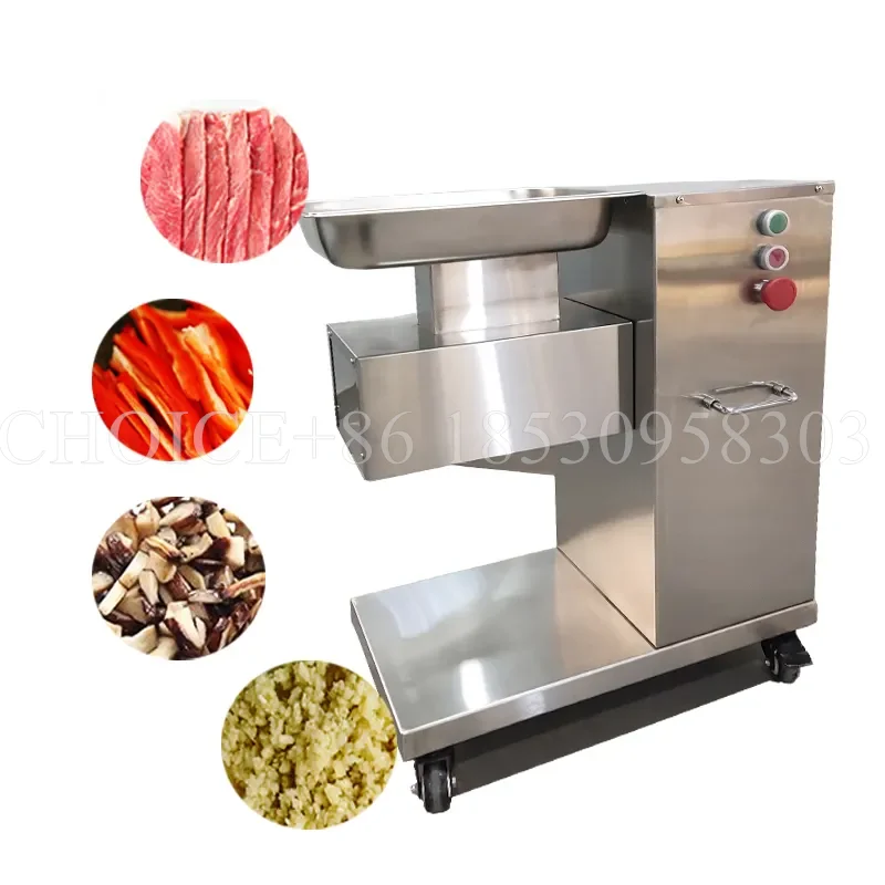 Electric Commercial Meat Cutter Meat Slicer Cutting Machine Automatic Meat Slicing Shred Diced Machine Restaurant Food Slicer