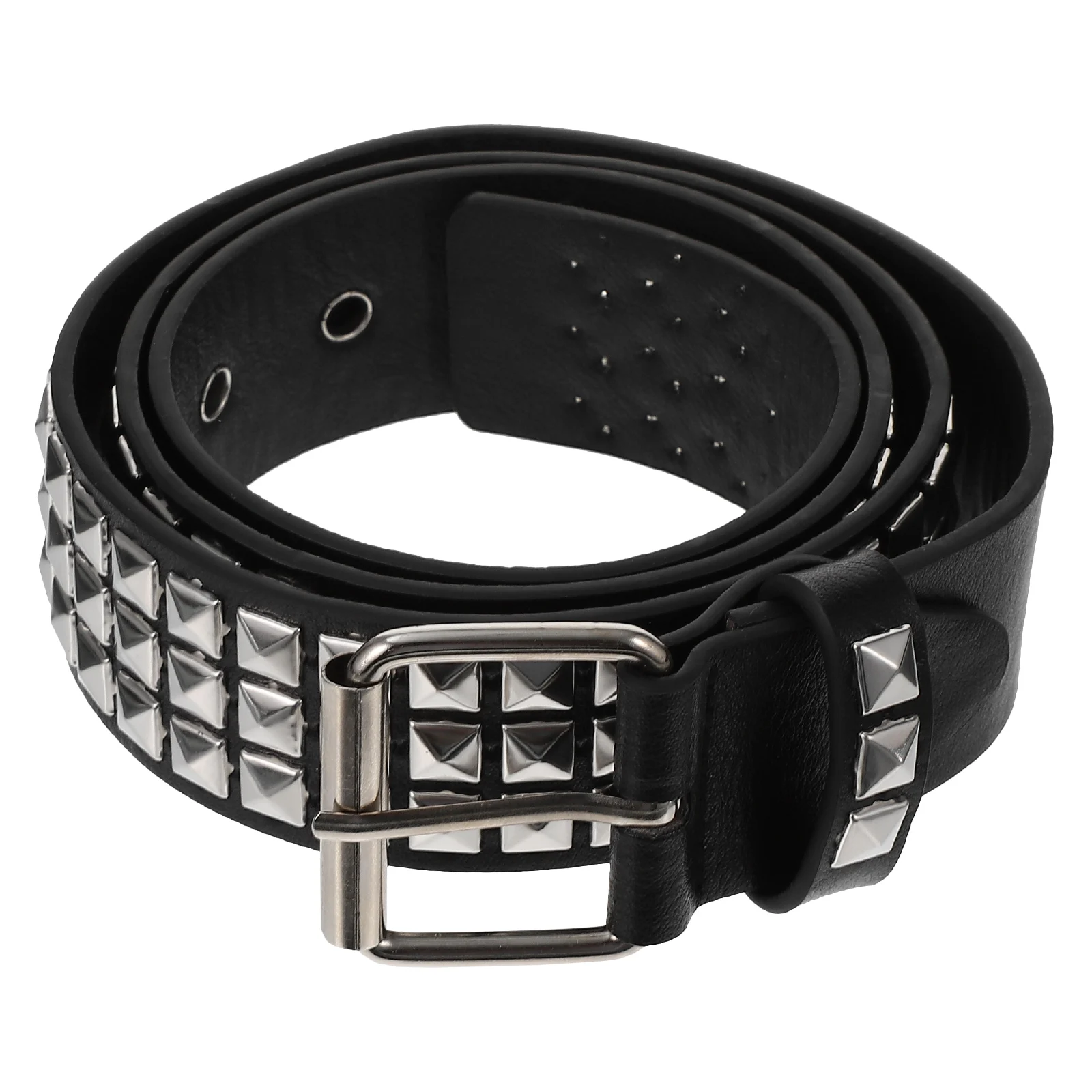 

Metal Rivet Belt Punk Stitching Adjustable Waist Chain Fashion Accessories Women's Gothic Casual Wear Metal Waist Belt