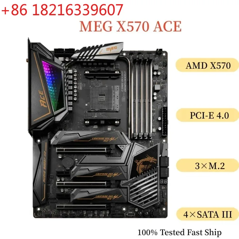 For MEG X570 ACE Motherboard 128GB Socket AM4 DDR4 ATX Mainboard 100% Tested Fast Ship