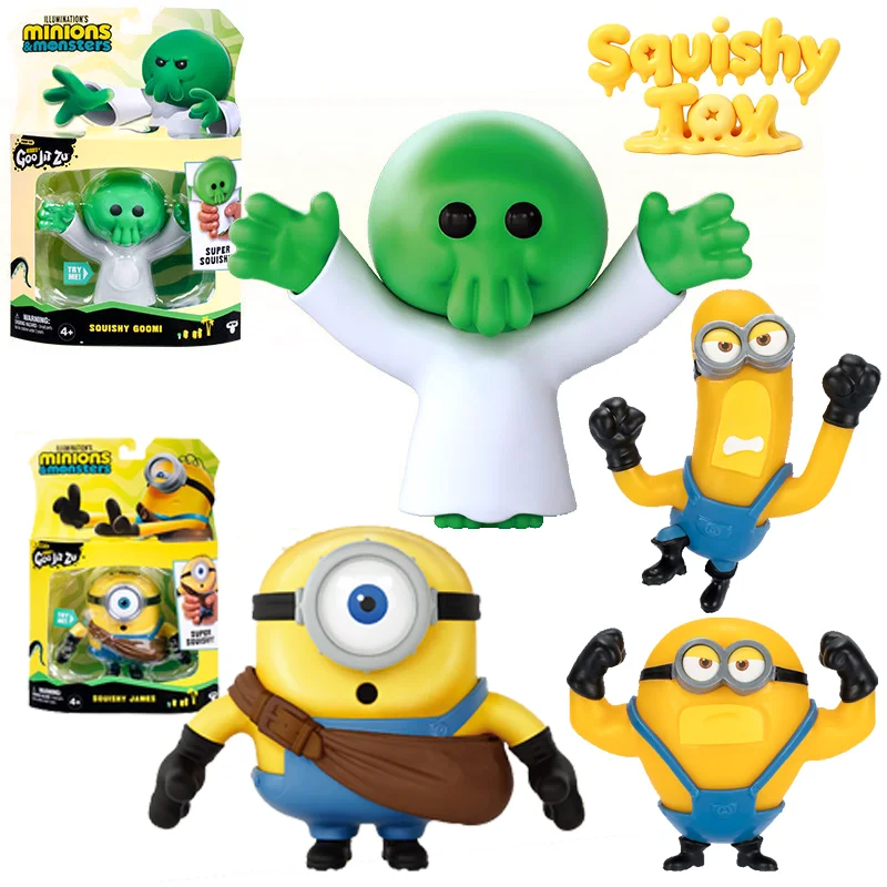Minions Goomi Slow Rising Squishy Toy Squeeze Stress Ball Cute Cartoon Fidget Toy Anti Anxiety Decompression Toy Party Gift