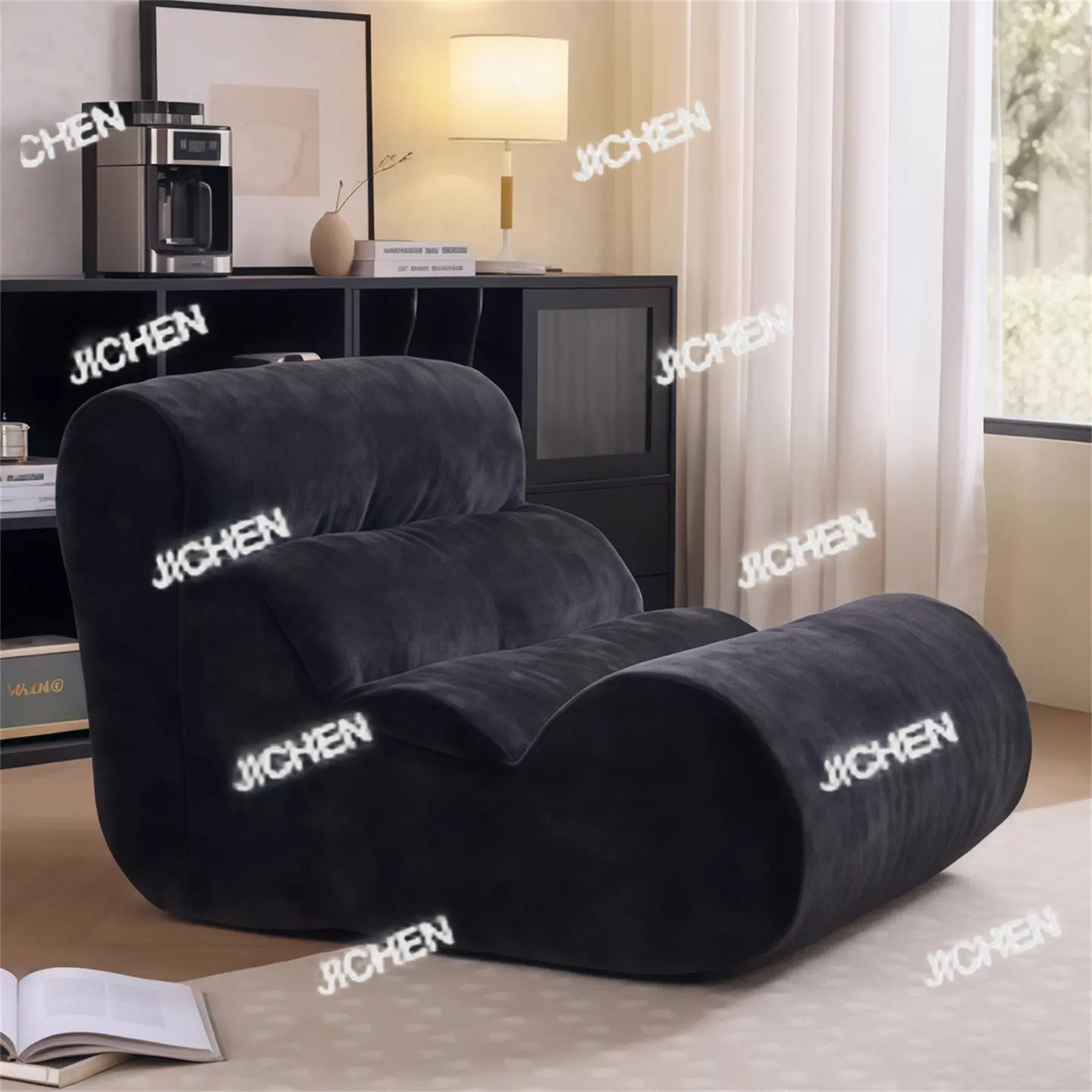 

Vacuum compression single go-kart sofa, living room leisure recliner, for casual lying and sleeping