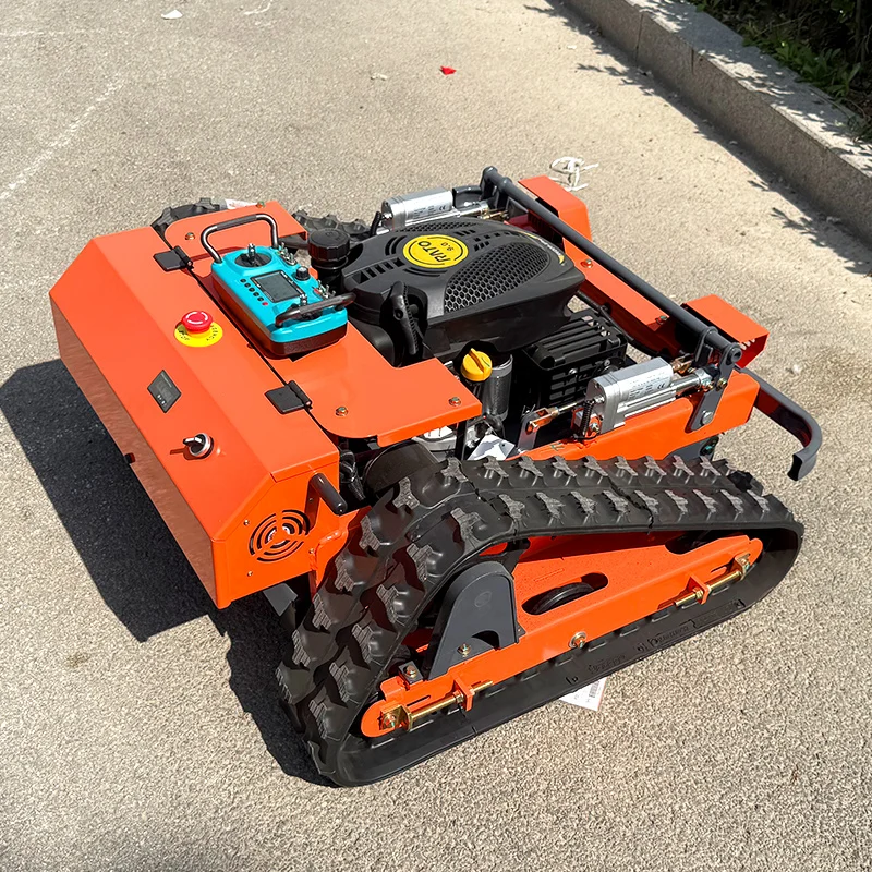 Customized Wholesale High Quality Remote Control Model  Crawler Lawn Mower Petrol Powered Cordless High Performance Robot Mow