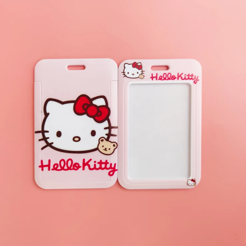 Hello Kitty ID Card Holders Lanyards Girls Door Card Case Hanging Rope Women Badge Holder Neck Strap Business Card Gift - view 3