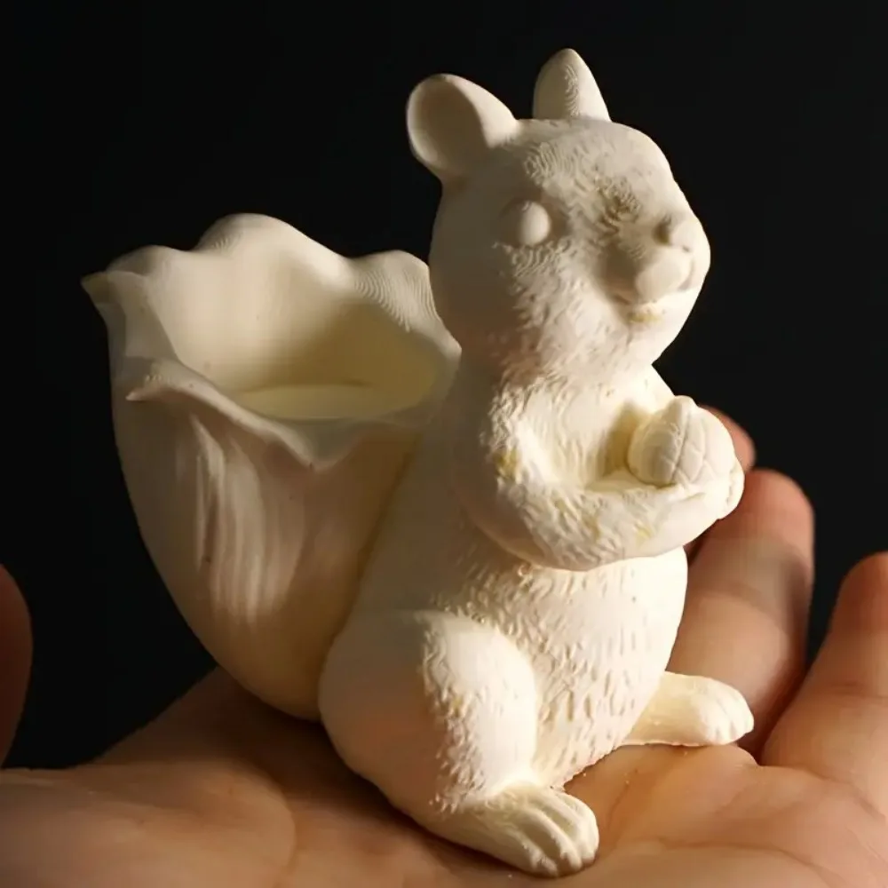 3D Mini Squirrel Silicone Mold With Basket Design - High-Quality Flexible Resin Mold For DIY Crafts, Desktop Decoration - view 2