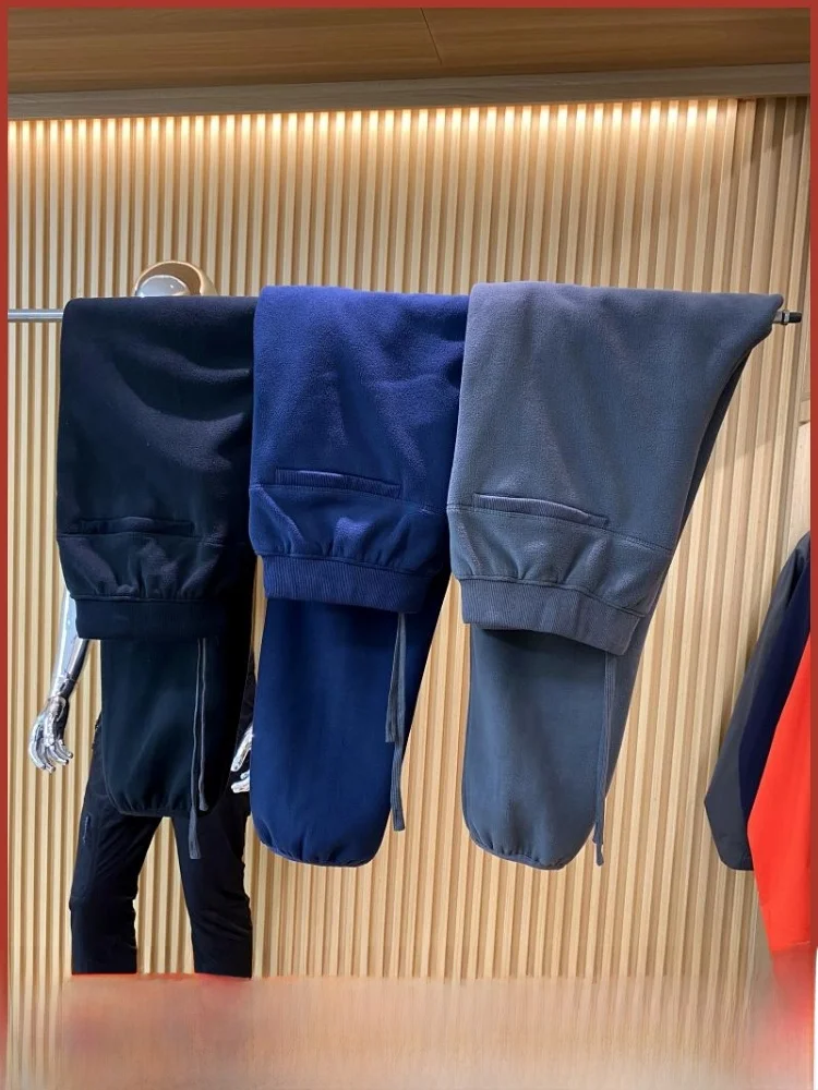 

Уличные мужские легкие ветрозащитные двусторонние мягкие теплые повседневные брюки, модные прямые длинные брюки