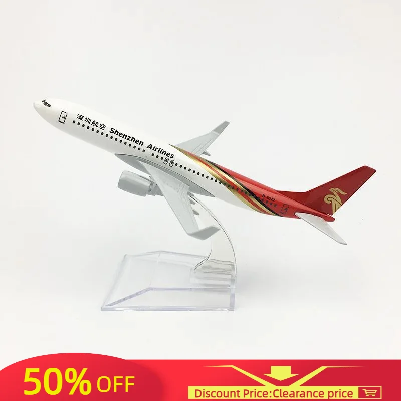 

16CM Model Shenzhen Airlines Boeing737 Diecast Aviation Plane Collectible Miniature Toys for Boys Dropshipping