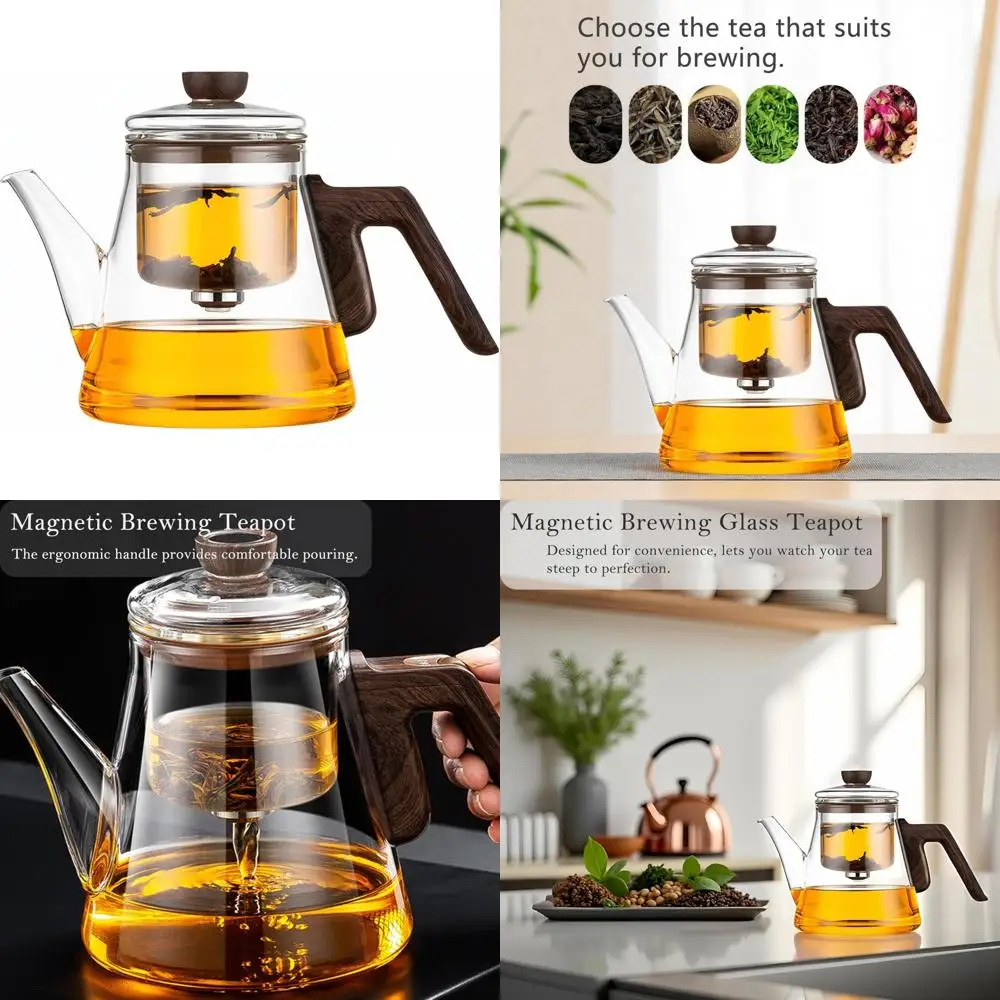 

Удобный стеклянный чайник с заварным устройством для заваривания, волшебный колдовской чайник с чаем Enchanted Design