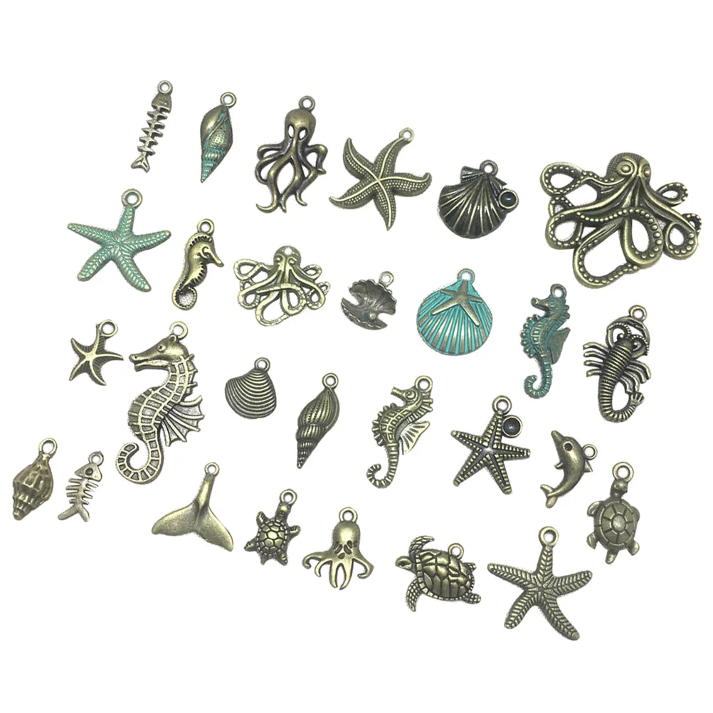 

Marine Animal Alloy Pendant Jewelry Making Charms Metal Pendants Bracelet Anklet Diy Crafts Projects Accessories Birthday Favors
