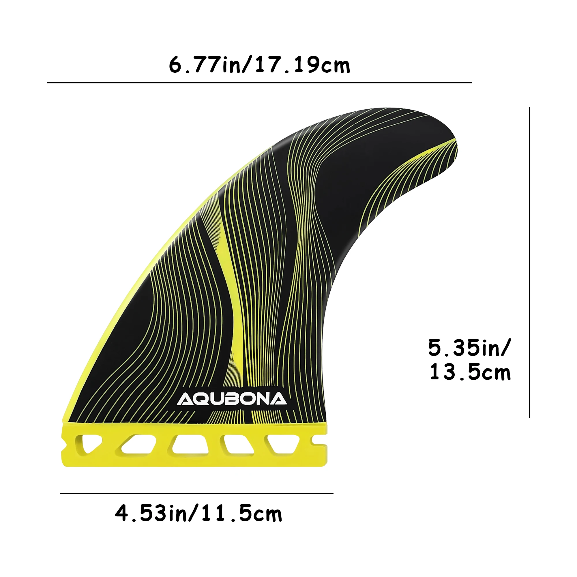 AQUBONA Hochleistungs-Surfbrettflossen aus Premium-Waben-Glasfaser in M/L Größen - Kompatibel mit Dual Tab & Single Tab – Detail 8