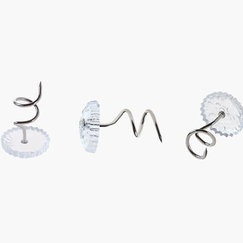 20Pcs Clear Heads Twist Pins Fixed Fastener Clip Fixer Twist Nail Sofa Cushion Blanket Cover Gripper Holder Attachment Non-Slip