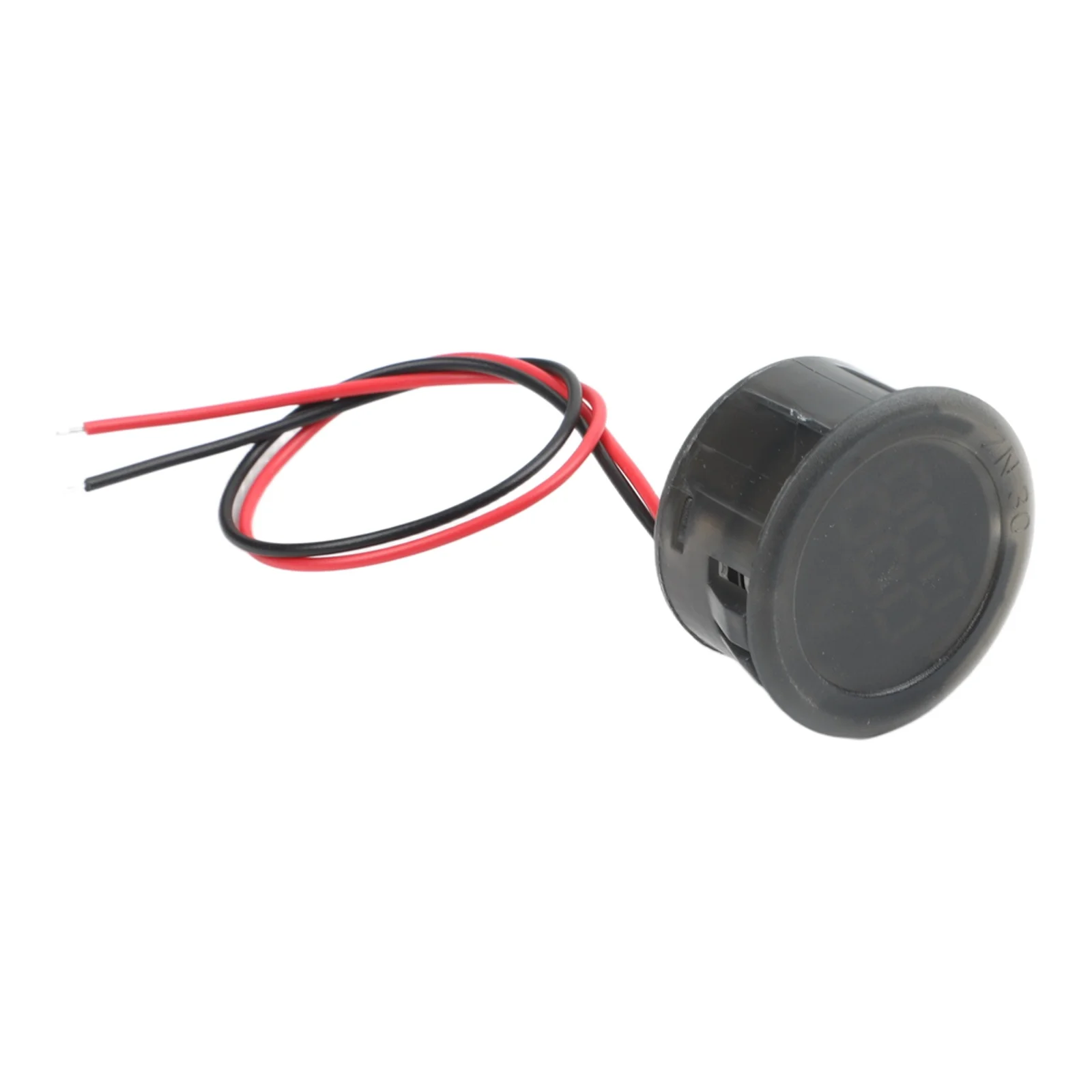 DC 5-100V Digital Round Voltmeter 2 Wire LED Display Meter ±1% Accuracy Red Blue Green Plastic Shell Reverse Polarity Protection