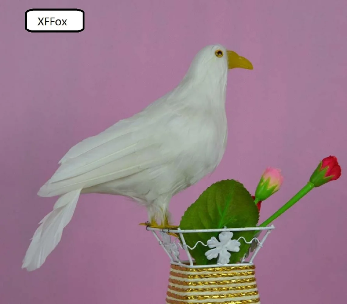

new real life white pigeon model foam&feather dove bird about 30cm xf0050