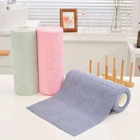 Ultra fine fiber towel roll, thickened multifunctional kitchen dishwashing cloth, not easy to shed hair, absorbent, stain remove