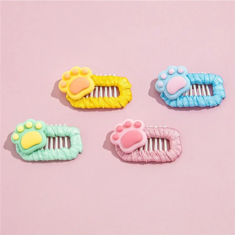 Cute Pet Dog Hair Clip Color Paw Hairpin Comb Cat Grooming Accessories Puppy Heart Shape Headdress Teddy Yorkshire Supplies