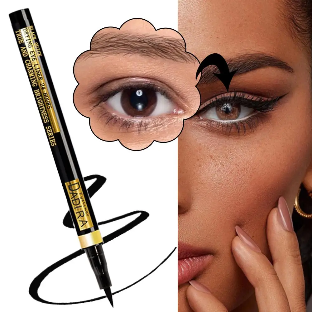 방수 얼룩 방지 액체 아이라이너 펜 - 초보자를 위한 오래 지속되는 컬러풀 메이크업, 블랙 & 브라운 색조를 쉽게 적용할 수 있음