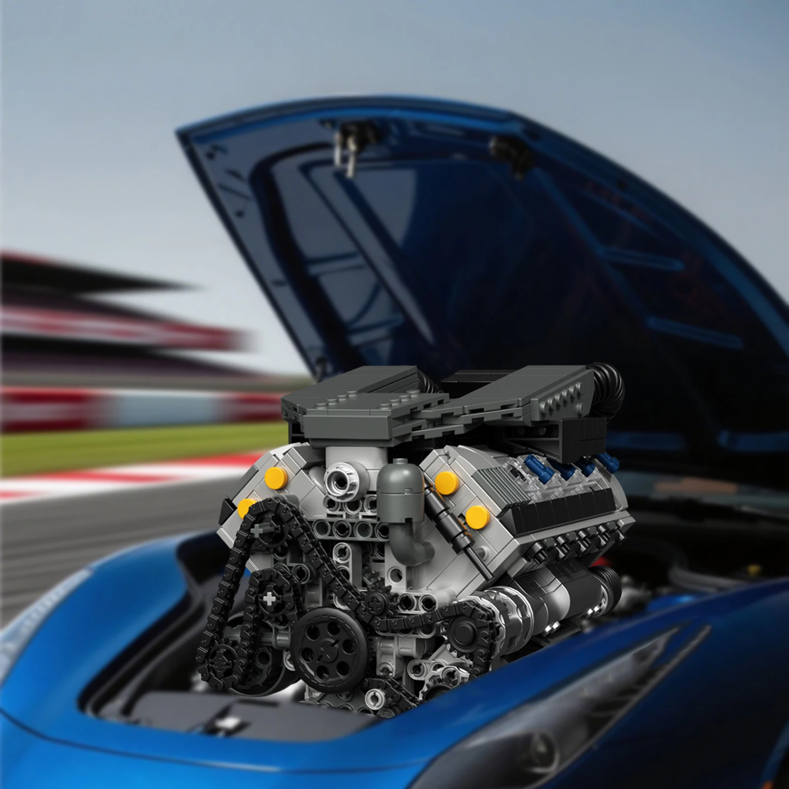 Bloques de construcción de modelo de motor V8/V12, colección creativa de ensamblaje para niños, adornos, ladrillos MOC, juguete, regalos de vacaciones para adultos, nueva simulación